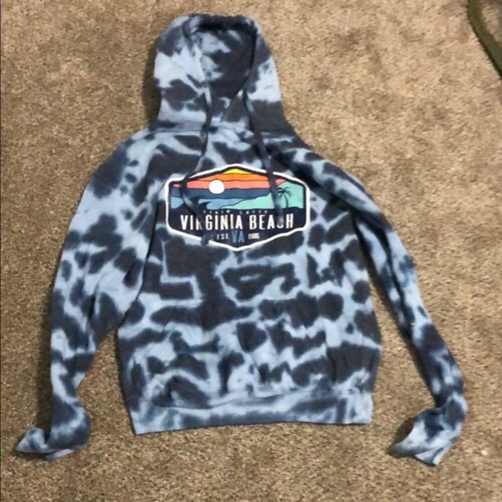 Navy Tie-Dye Virginia Beach Hoodie